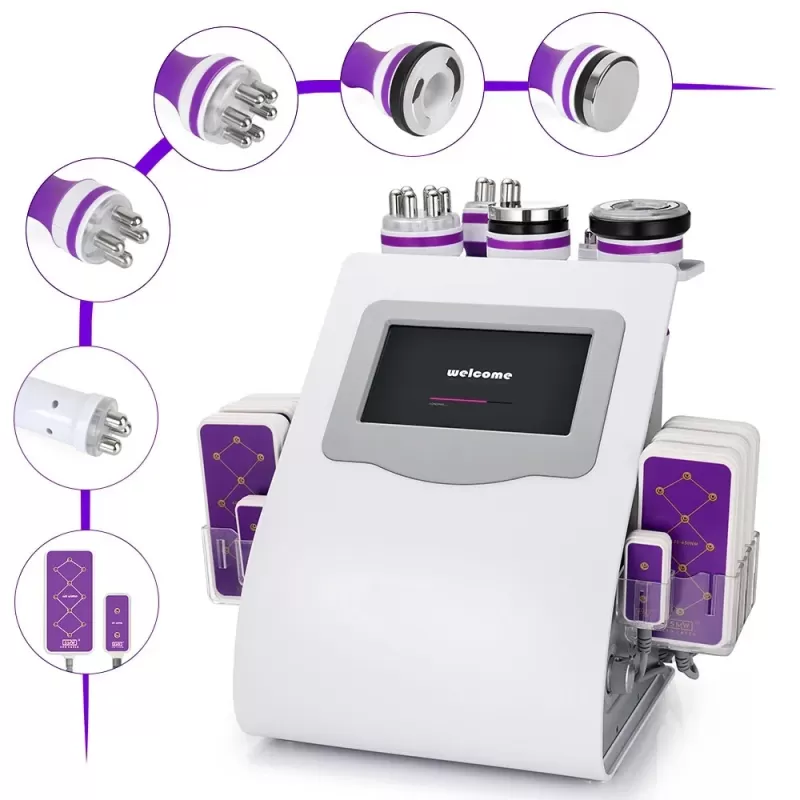 2023 professional 6 In1 Cavitation 40K Radio Frequency Vacuum burn fat Body Slimming beauty salon equipment