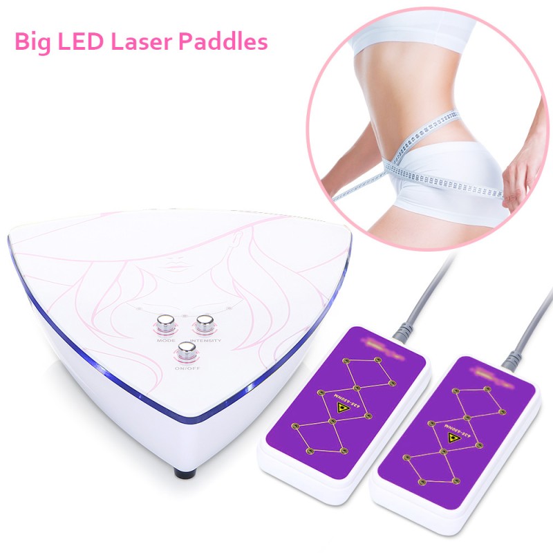 Home use 635&650nm 5mw 2 Pads LED lipo Laser padlles LLLT Led Slimming Weight Fat Loss Machine 