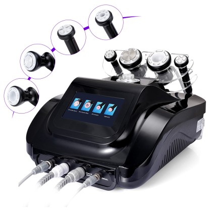 S Shape 30K Cavitation Body Sculpting Machine Black Color