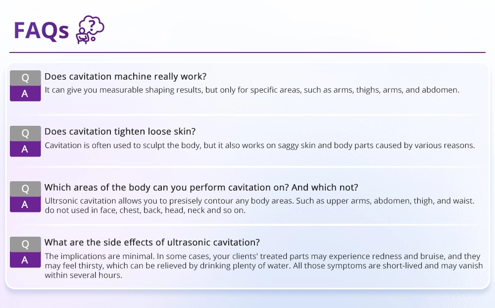 Ultrasonic Cavitation, Frequently Asked Question