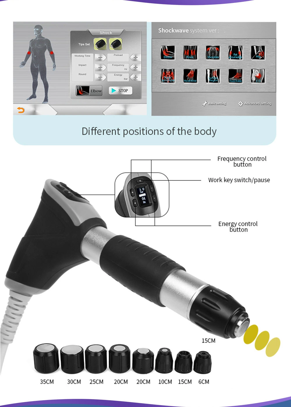  shesaidtech ED Shockwave Therapy Machine Muscle Pain